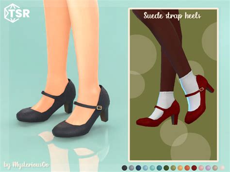 The Sims Resource Suede Strap Heels