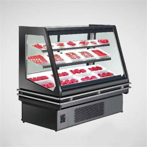 Fresh Meat Display Fridges Temperature Serve Over Counter Freezer