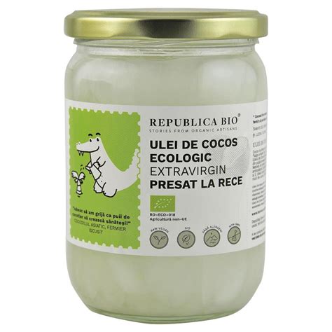 Ulei De Cocos Extravirgin Presat La Rece Ml Republica Bio Dr Max