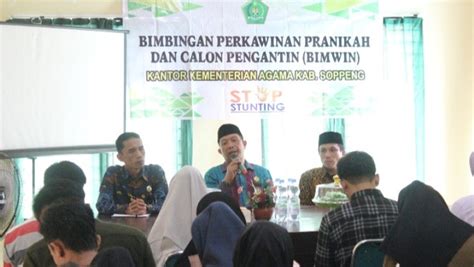 Diikuti Pasang Catin Kepala Kemenag Soppeng Buka Bimwin Angkatan Vii