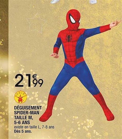 Promo Déguisement Spider Man Taille M 5 6 Ans Chez Cora Icatalogue Fr