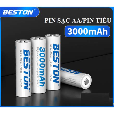 Hộp 4 Pin sạc AA AAA BESTON HÀNG CHÍNH HÃNG MỚI 100 dung lượng lớn độ