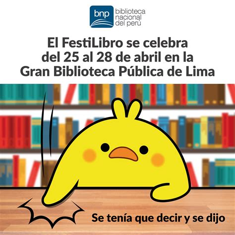 Biblioteca Nacional 🇵🇪 On Twitter Festilibro Infantil Y Juvenil En La Gbpl ️del 25 Al 28 ¡un