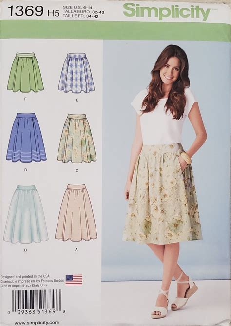 Simplicity Uncut Misses Skirts In Three Lengths Sewing Pattern 1369 Sizes 6 14 Ebay