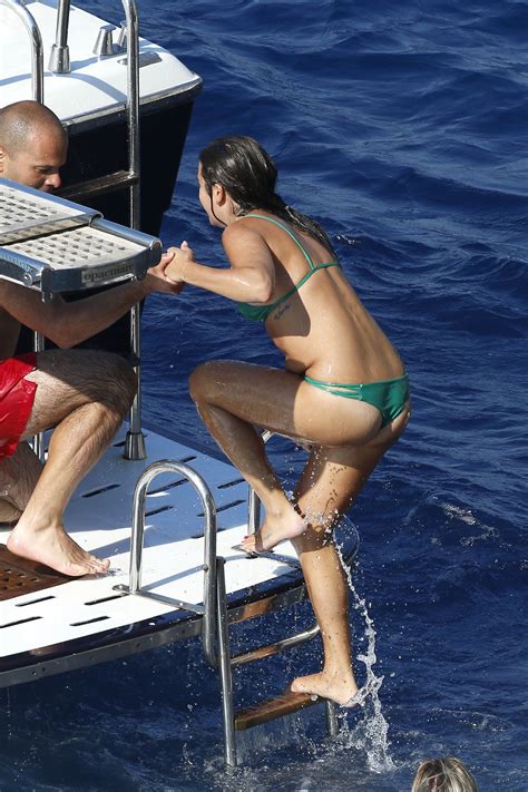 Lea Michele In Bikini On A Boat In Italy Hawtcelebs