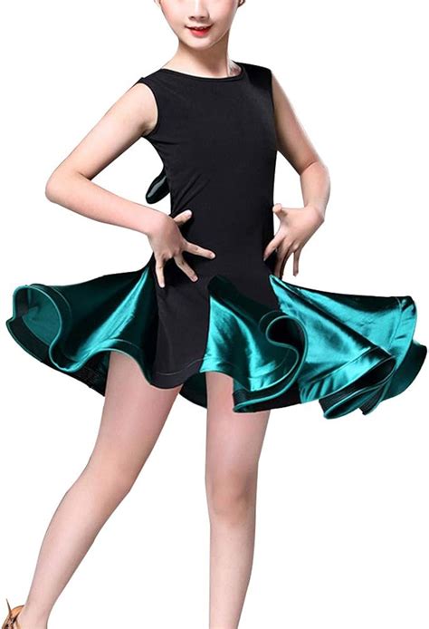 Ninas Vestidos Latina Tango Salon De Baile Salsa Vestido Borla Falda Latina Traje De La Danza