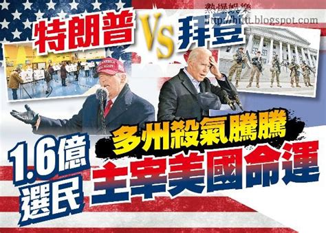 熱爆娛樂 2020美國大選 A1：特朗普vs拜登 1 6億選民主宰美國命運 特朗普