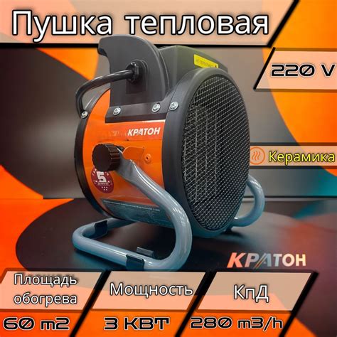 Электрическая тепловая пушка Кратон " Оригинал" , пушка обогреватель ...
