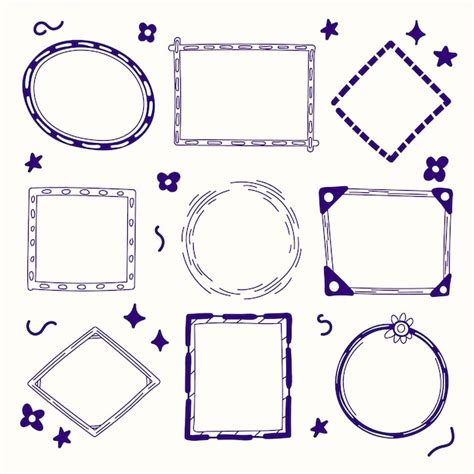 Premium Vector Hand Drawn Doodle Frames Collection