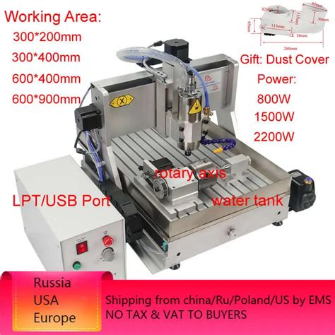 Router Di CNC 6040 4 Assi 2 2KW Metallo 3D Carving Macchina Per La