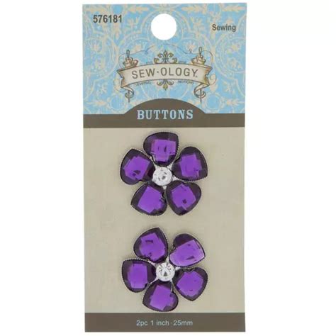 Rhinestone Flower Shank Buttons Hobby Lobby 576181