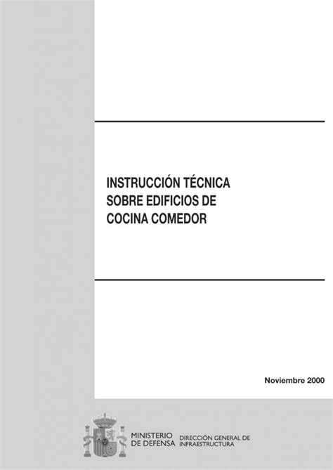 PDF Instrucción Técnica sobre Edificios de Cocina Comedor DOKUMEN TIPS