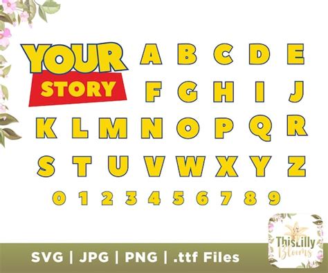 Toy Story Font Toy Story Alphabet Pngbundle Toy Story Etsy Ireland