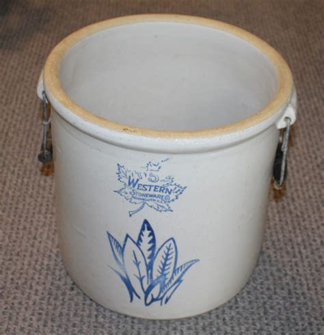 Stoneware Crock With Handles Gallon Western Stoneware Company