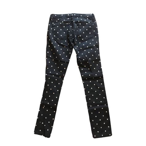 BLANKNYC X Madewell Black Polka Dot Low Rise Skinny Depop