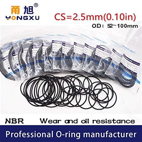 Gimax Pcs Lot Rubber Ring Black Nbr Sealing O Ring Od