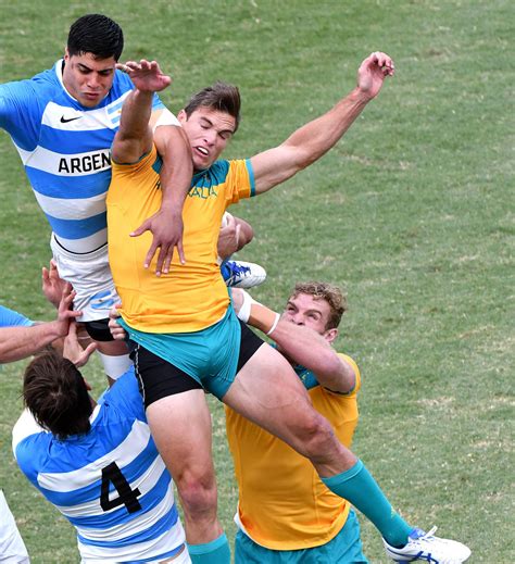 Footy Players Ed Jenkins Of The Australian Sevens Rugby Team