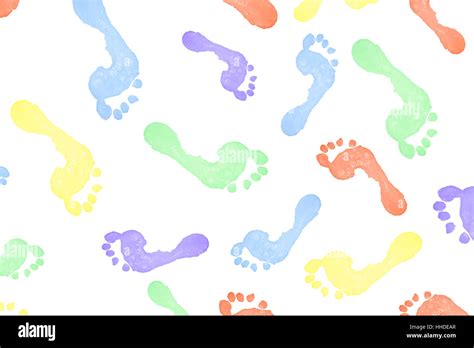 Colorful Footprints Clipart