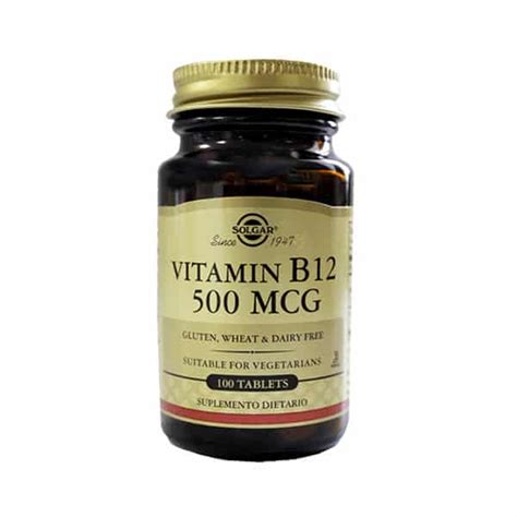 Vitamin B12 500 mcg/ 100 Tabletas Solgar