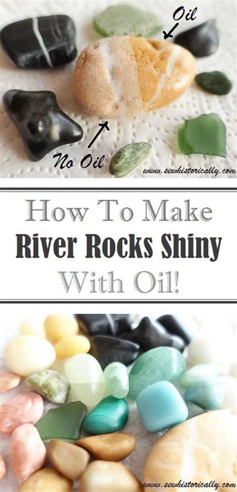 How To Make River Rocks Shiny With Oil Sew Historically River Rock