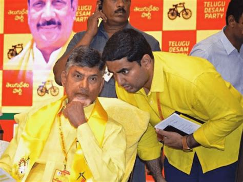 Ap Naidu Nara Lokesh Booked For Inciting Public Against Cops