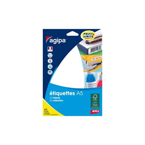 Etiquettes Blanches Multi Usage 38 5x65 Mm 16 Feuilles APLI