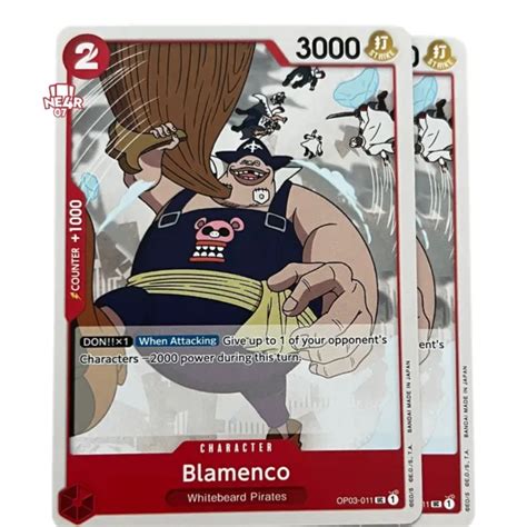 ONE PIECE CARD Pillars Of Strength Eng Op03 011 Blamenco UC Uncommon