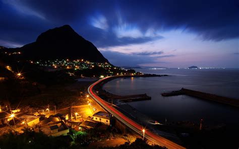 Fondos de pantalla puesta de sol mar ciudad Paisaje urbano bahía