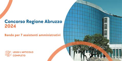 Concorso Assistenti Amministrativi Regione Abruzzo Posti