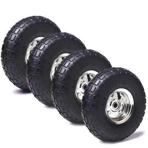 4 Pack AR PRO 10 Heavy Duty Replacement Tire And Wheel 4 10 3 50 4