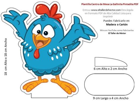 Plantilla Centro De Mesa La Gallinita Pintadita La Gallina Pintadita