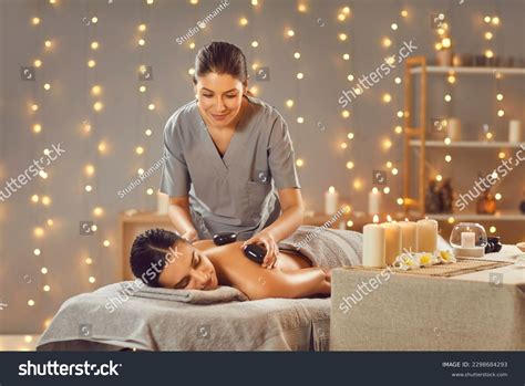 Woman Getting Hot Stones Massage Massage Stock Photo Shutterstock