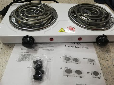 Double Burners Hot Plate Countertop Buffet Stove Heating Plate Outdoor Stove Portable Electric