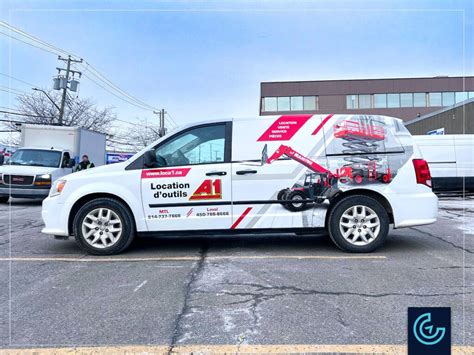 Minivan Partial Wrap And Lettering On A 2015 Dodge Caravan Cargo For