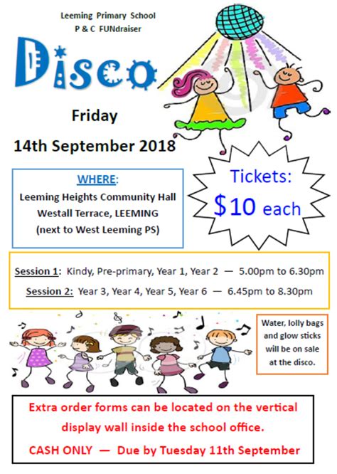 School Disco Fever – 14th September – Leeming Primary School