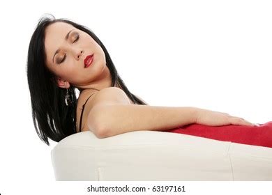Beautiful Sexy Brunette Evening Dress Sitting Stock Photo 63197161 Shutterstock
