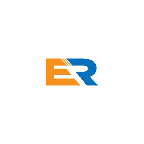 Premium Vector Er Re Logo Design Vector Illustration White Er Logo