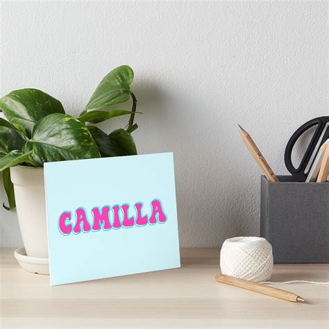 Camilla Cute Custom Name Design Kawaii Camilla Name Art Board Print