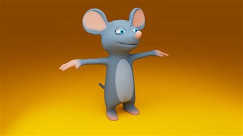 3D модель стилизованная мультяшная мышь 3D модель 3D модель ...
