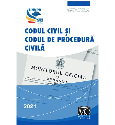 Codul Civil I Codul De Procedur Civil Monitorul Oficial Al Rom Niei