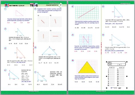 8 Sınıf Pisagor Bağıntısı 1