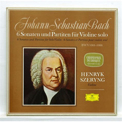 Js Bach Sonatas Partitas For Solo Violin De Henryk Szeryng