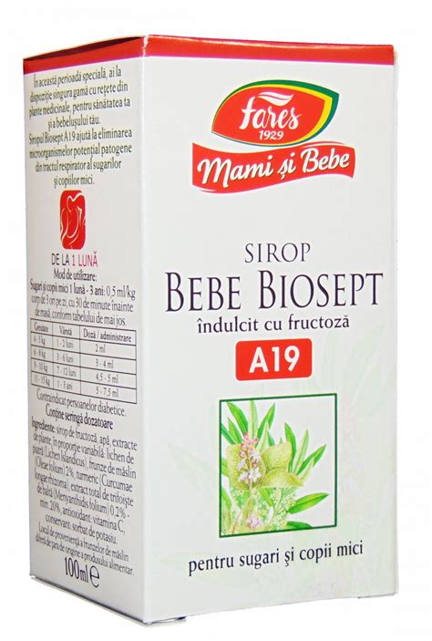 Fares Mami Si Bebe Biosept Sirop Cu Fructoza Pentru Sugari X 100ml