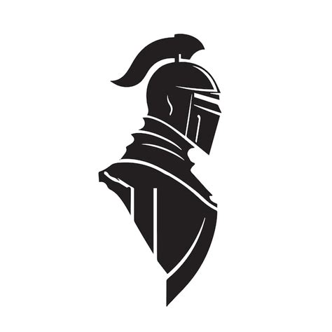 Chevalier Médiéval En Logo Vectoriel D armure Simple Icône Moderne Et