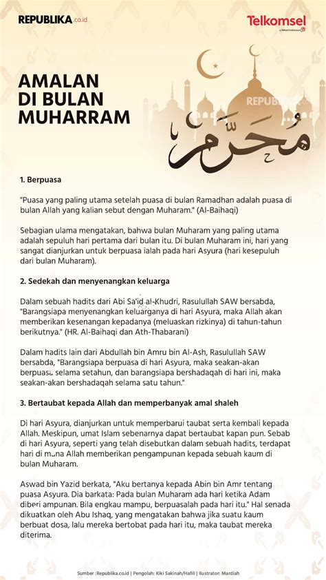 Infografis Amalan Sunnah Di Bulan Muharram Republika Online