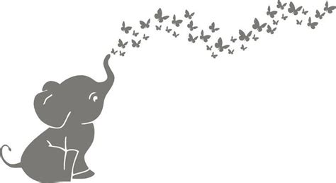 Elephant Wall Decalelephant And Butterflies Wall Decal Elephant