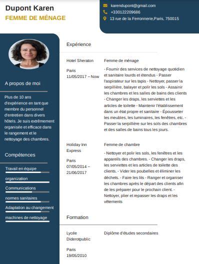 Comment Bien R Diger Un Cv Femme De M Nage Exemple