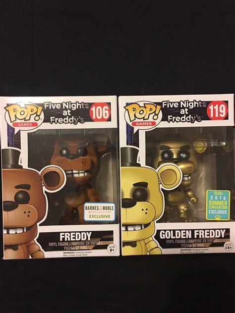 FUNKO POP FNAF FIVE NIGHTS AT FREDDYS GOLDEN FREDDY 2016 SDCC + B&N ...