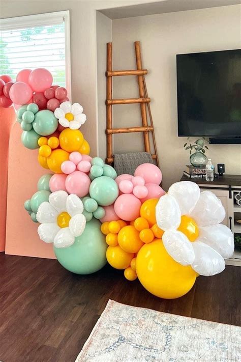 Groovy Hippy Balloon Garland Retro Sunshine Groovy Baby In Bloom