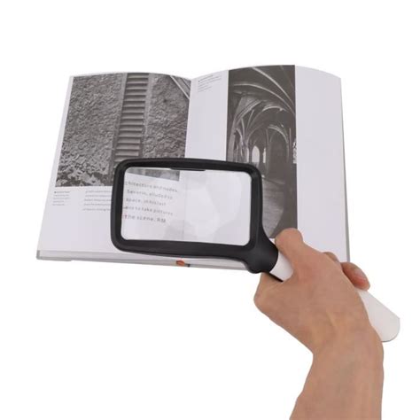 Lix Loupe Main Pliante Avec Lumi Re Led X Grande Loupe De Lecture